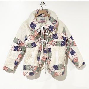 Anthropologie Freya Simonne Jarina Patchwork Quilted Tier Cottagecore Jacket O/S